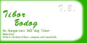 tibor bodog business card